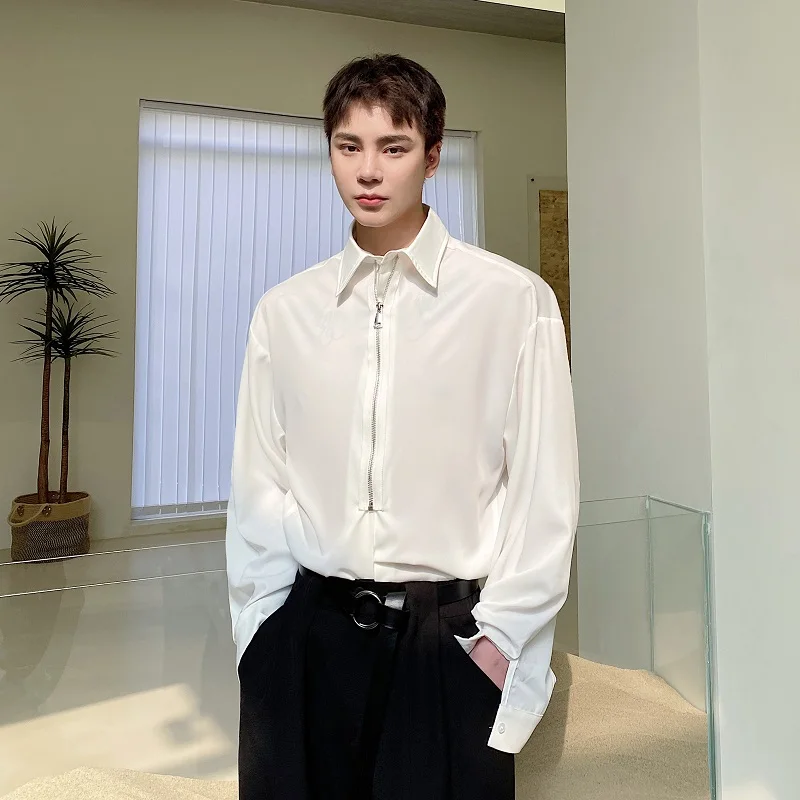 

Spring New Design Sensation Small ence Elegance Long Sve White irt Faionable Korean Sle Men's Casual irt