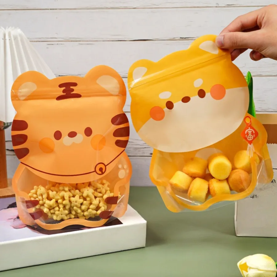 10pcs Cute Animal Shape Gift Bags For Small Business, Great For Party Supplies/Snack/Candy/Nut&Cookies Packaging