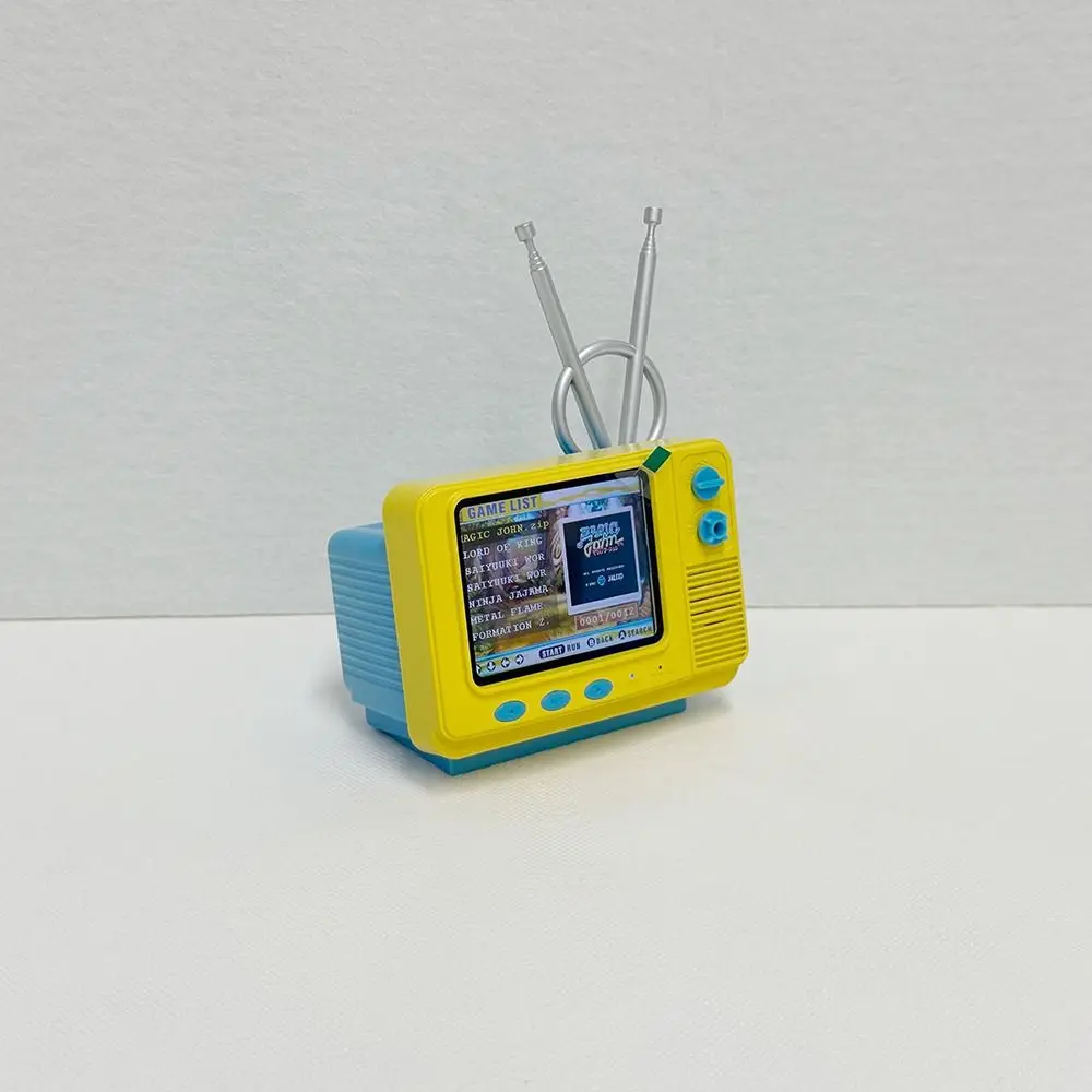 3.0 Inch Screen Retro Bookshelf TV Console Built-in 339 Games Mini Pocket Size Game Console GV300S Wireless Controllers