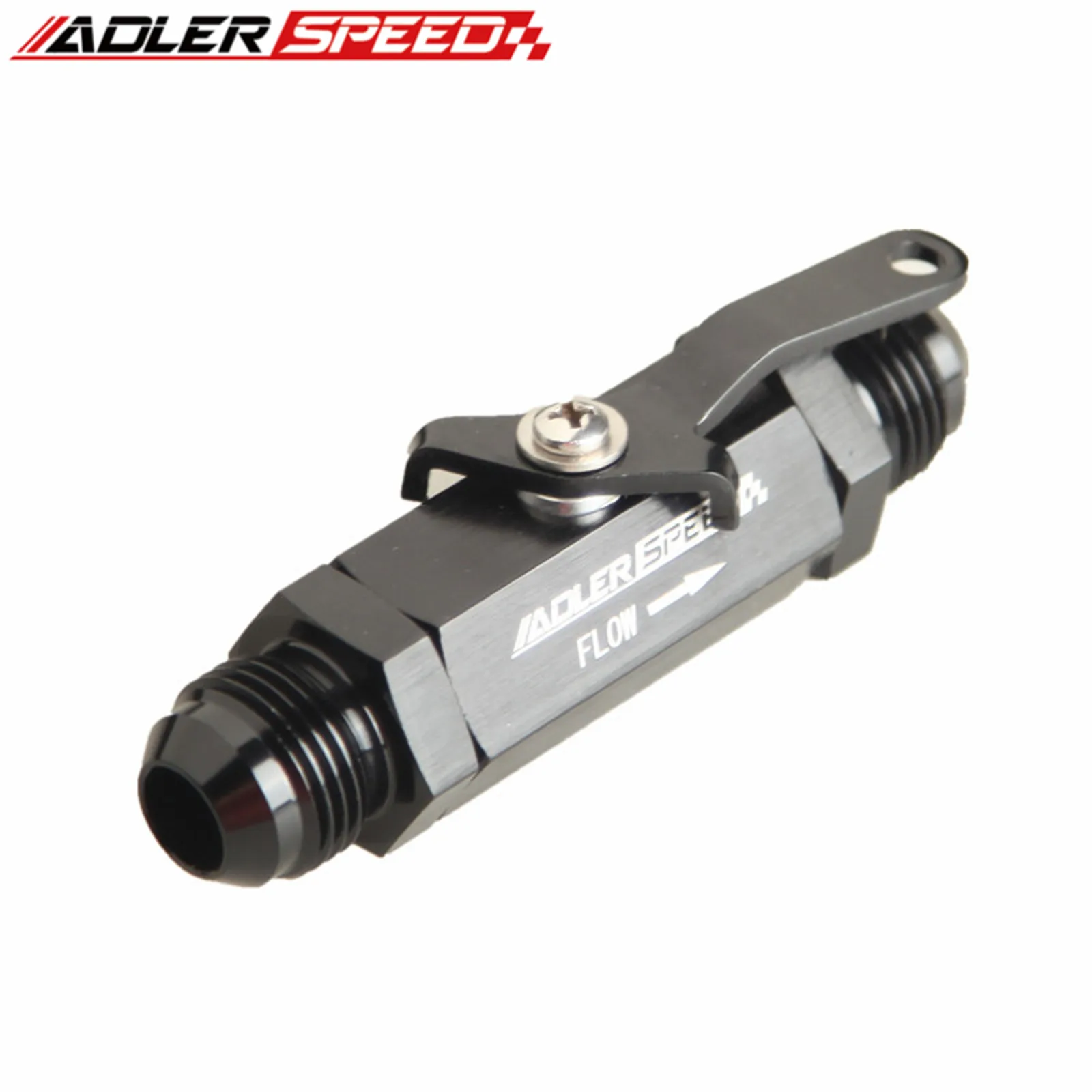 4AN 6AN 8AN 10AN 12AN 16AN Aluminum Inline Fuel Filter Shut Off Valve Cut Off Valve Fitting W/ Cable Lever Black/Blue