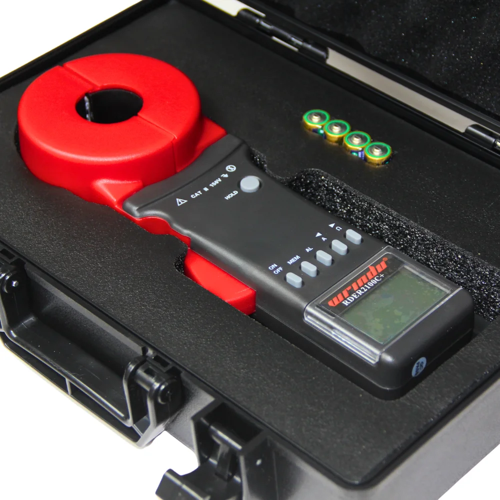Portable Handheld Digital Clamp on Ground Earth Resistance Tester Meter Electrical Tester Testing Equipment