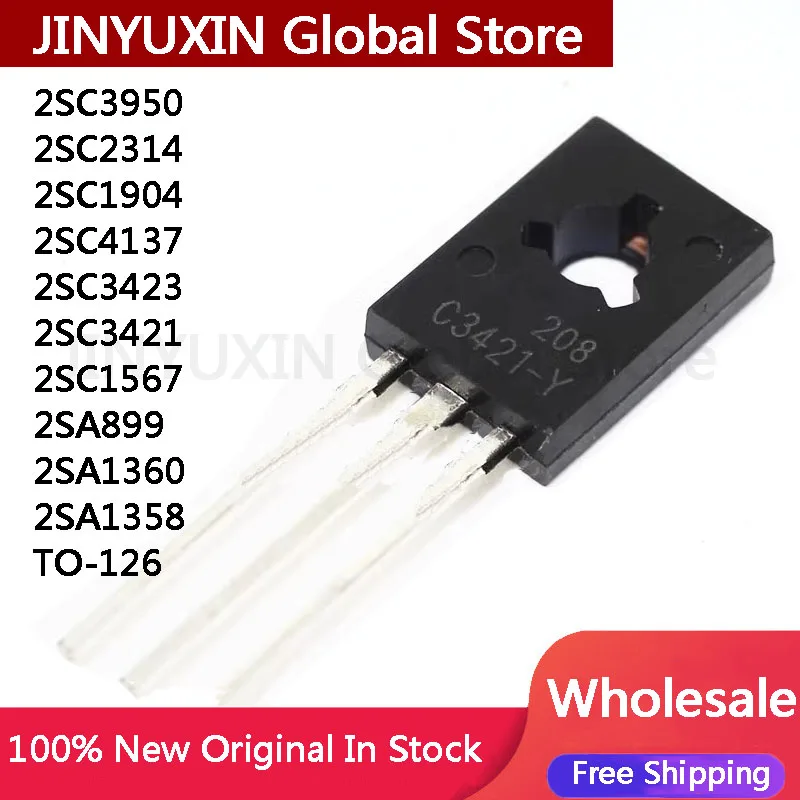 10pcs 2SC3950 TO-126 C3950 TO-126F 2SC2314 2SC1904 2SA899 2SC4137 2SC3423 2SC1567 2SA1358 2SC3421 2SA1360 C2314 C1567 IC