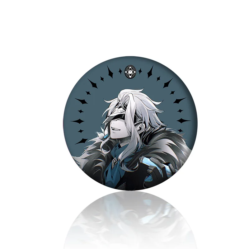 Impact Fatui Arlecchino Tartaglia The Doctor Dottore Pantalone Cosplay Costume Props Tinplate Badge Pin Backpack Brooch