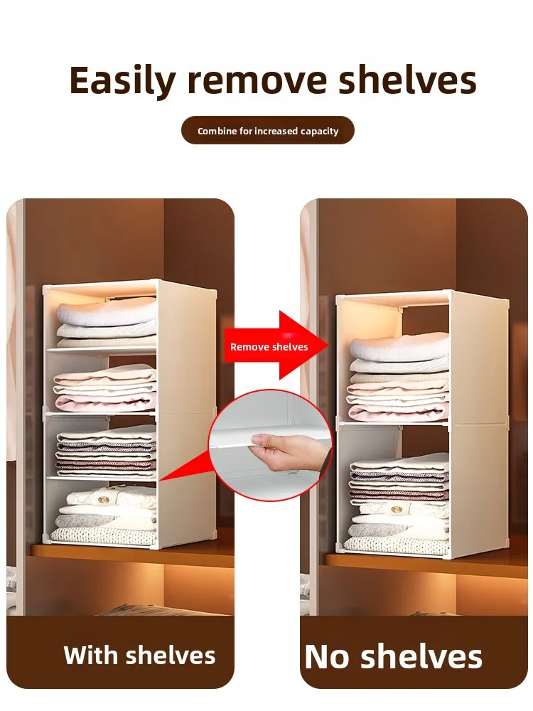 

Multi-Layer Partition Closet Organizer Children's Dormi Clothing Storage Ra elf Dividers Home Organization Accories