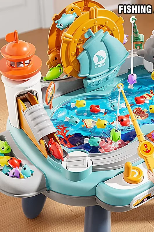 

Electric Magnetic Fishing Toy Fishing Competition Table Parent-Child Interactive Game Educational Toy Children Birthday Gift