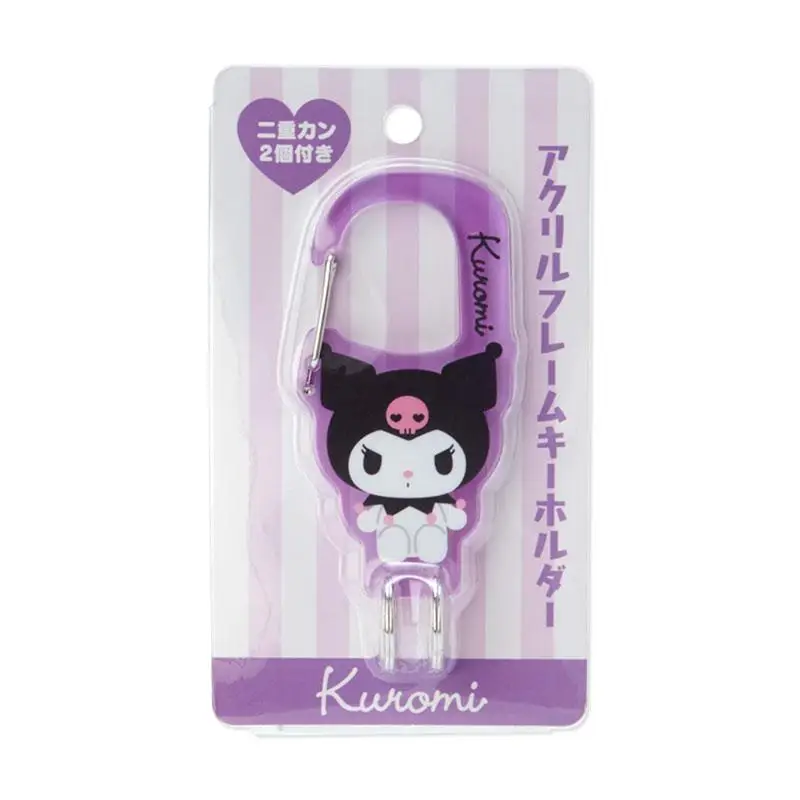 Sanrio Character Acrylic Snap Keychain Cartoon Kuromi Mymelody Cinnamoroll Hellikittys Kawaii Anime Plush Figures Model Girl Toy