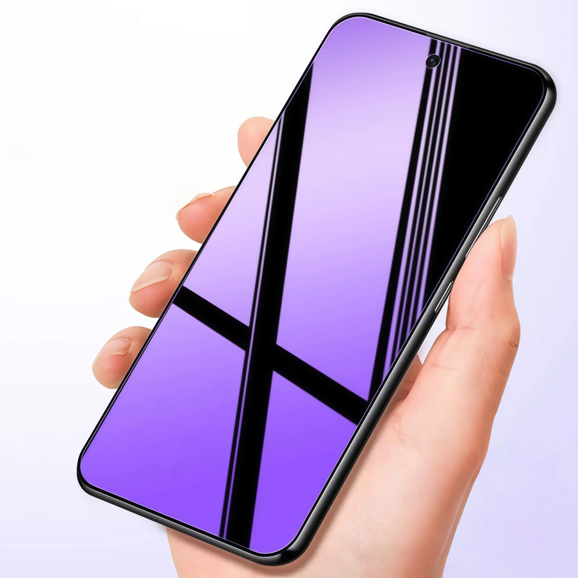 2 Pcs Anti-Blue Full Coverage Tempered Glass Phone Film For Xiaomi 15T Pro/15T,Anti-Scratch,Anti Blue Light Eye Protection