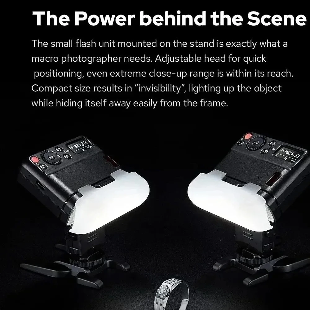 MF12/MF12-K2 Flash TTL Macro Speedlite Flash 2.4 GHz Wireless Control Speedlight for Sony Canon Nikon Fuji Olympus Pentax