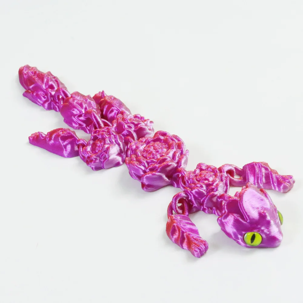 Neue Lotus Drache Spielzeug Statue 3D Druck Spielzeug Simulation Tier Drachen Modell Gelenke Bewegliche Desktop Dekoration Kleine Ornamente