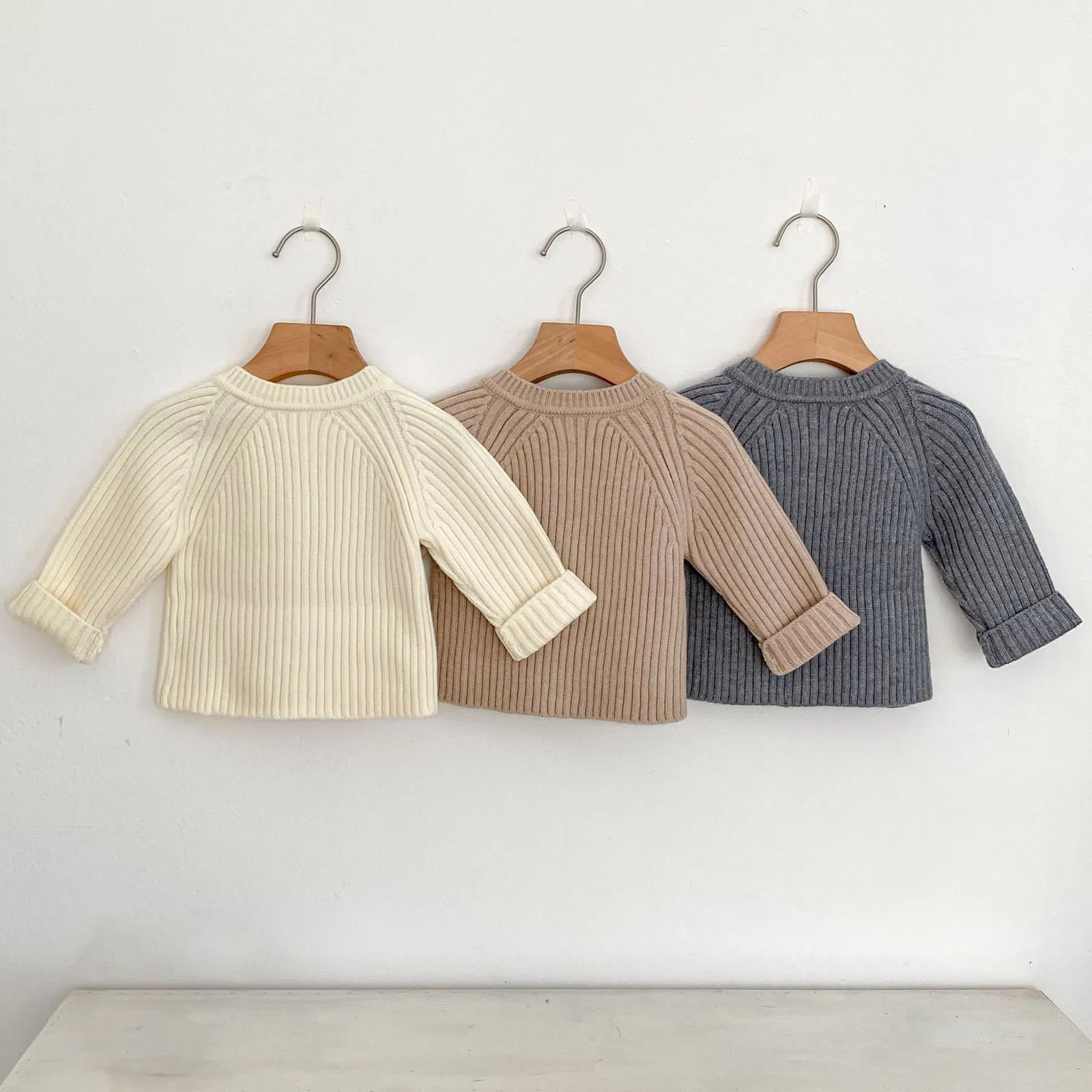 Dziecięce swetry rozpinane z długim rękawem dla chłopców i dziewczynek, jesienno-zimowe, codzienne, prążkowane, dzianinowe kurtki, odzież wierzchnia, odzież domowa, streetwear