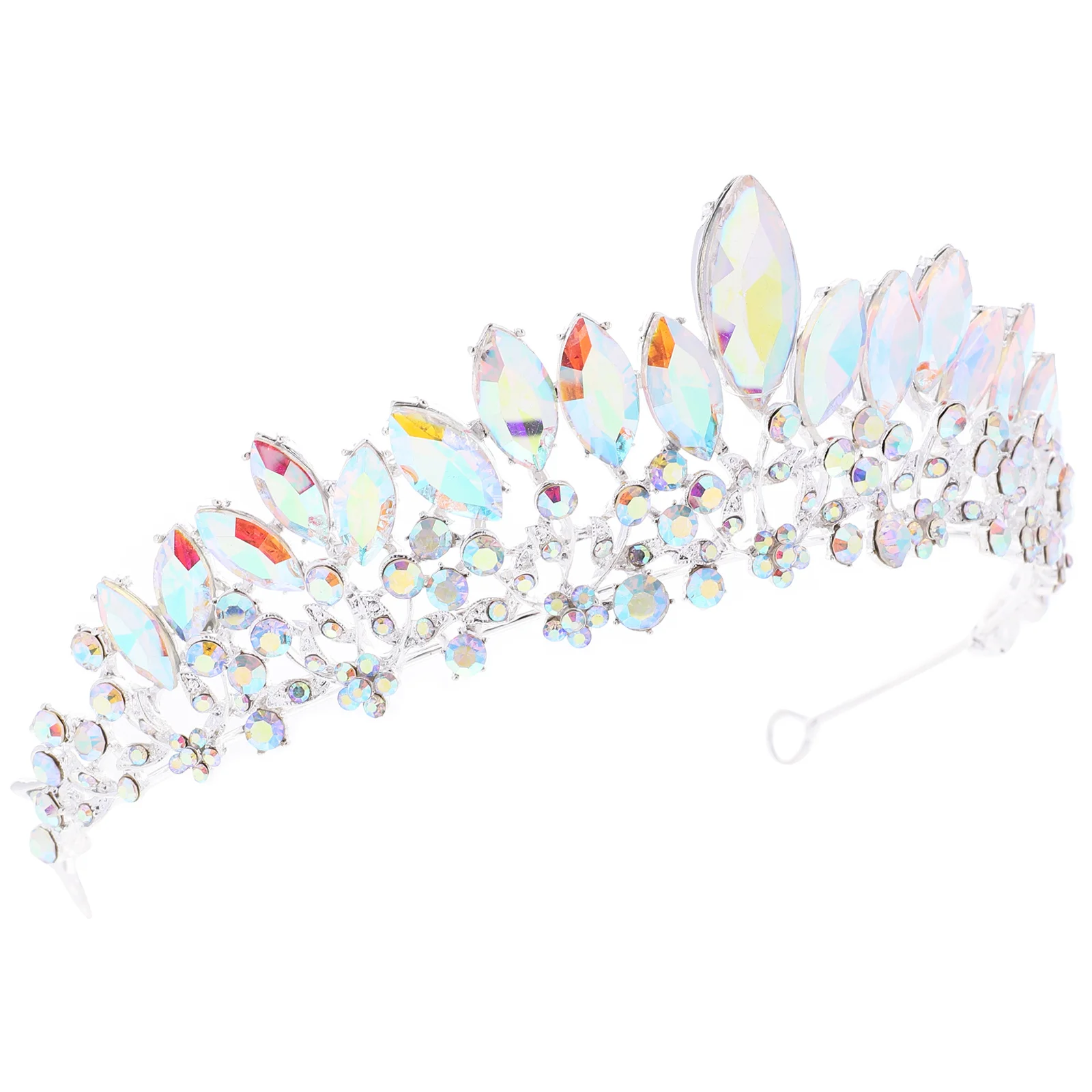

Metal Rhinestone Crown Headband for Wedding Bride Prom Party Lightweight Durable Bridal Hair Accessories Crown Headband for Girl