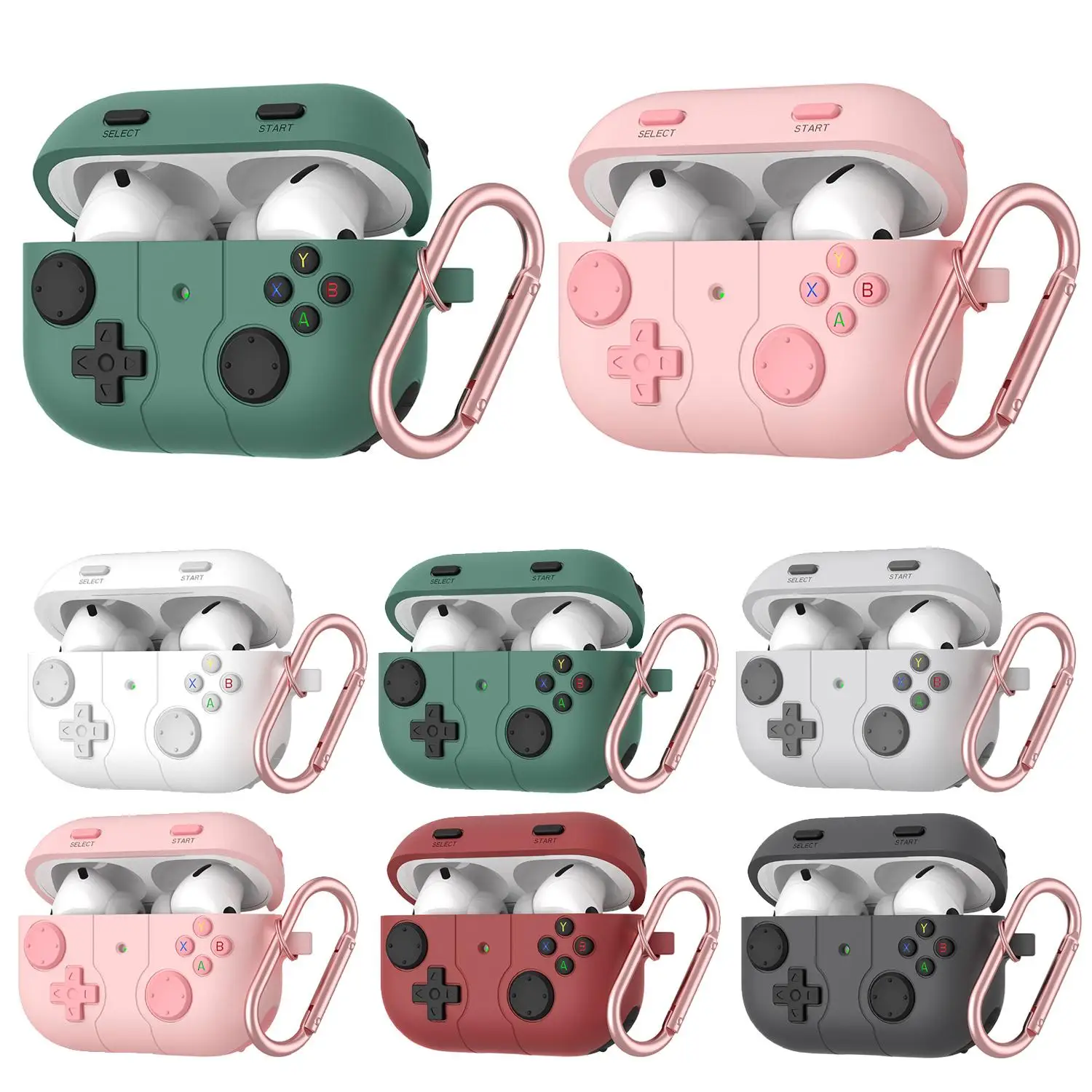 

XDcase Retro Game Console Style Silicone Earbuds Case For AirPods 4 / Pro 3 / Pro 2 Wireless Earphones Protector