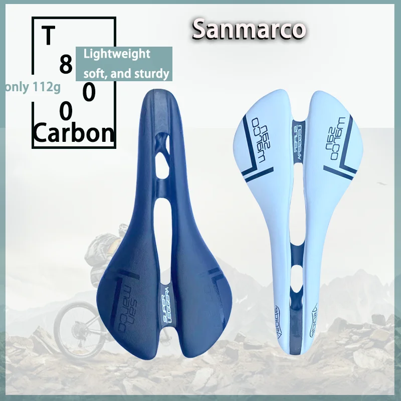 Sanmarco-Ultra Comfortable Htb Road Bike Saddle, Ultra Light Carbon Saddle, 7*9mm, Only 112g, T800