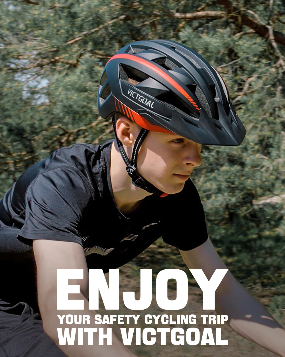 VICTGOAL Fahrradhelm Erwachsene Straße Mountainbike Helme Outdoor Sport Sicherheit Radfahren Zubehör Mit LED Rücklicht Brille – Detail 9