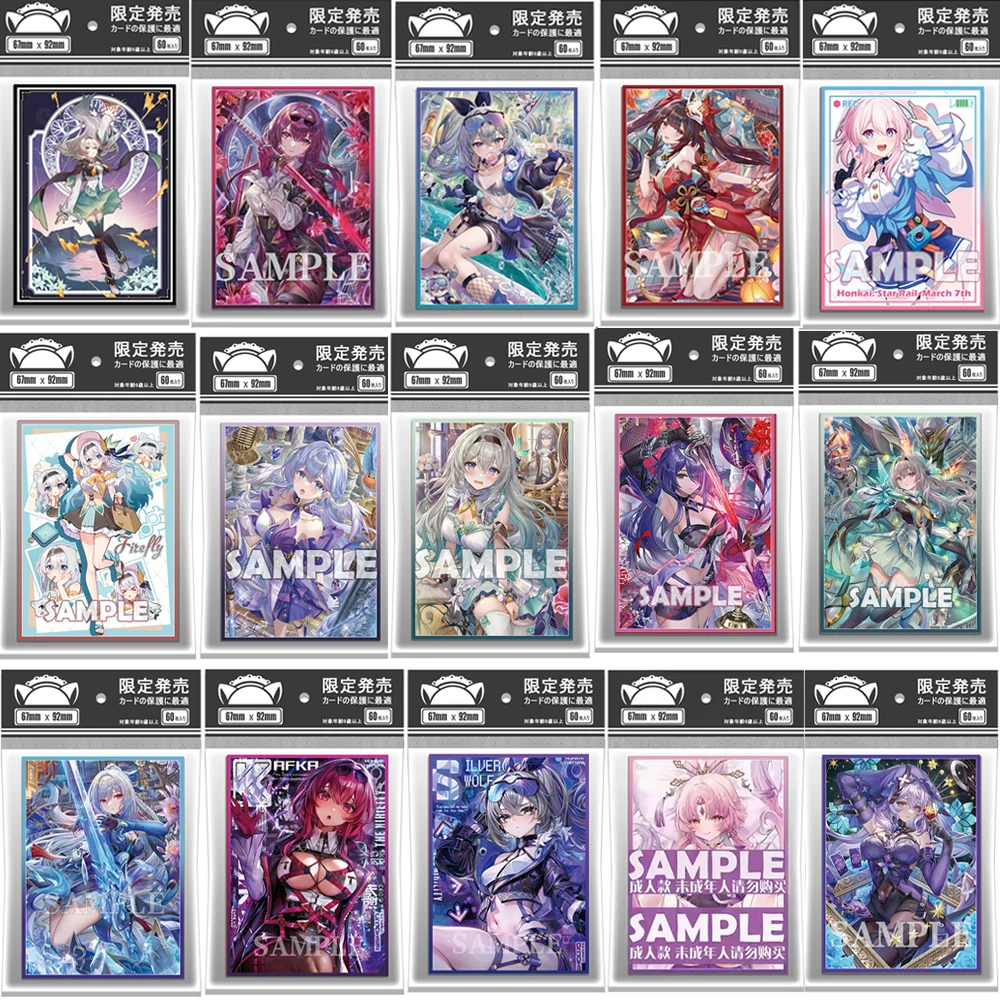 60-pcs-set-manga-cartao-pokemon-diy-honkai-star-rail-firefly-robin-black-swan-ptcg-capa-de-protecao-de-cartao-pokemon