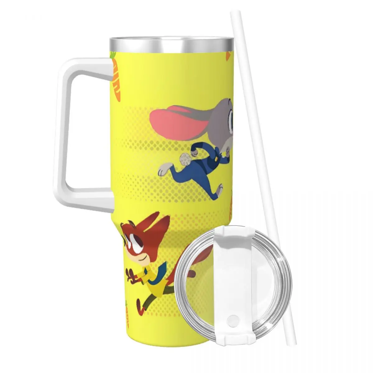 Stainless Steel Tumbler Zootopia Coffee Mug Portable Cold Drink Mugs Cup Camping Design Water Bottle