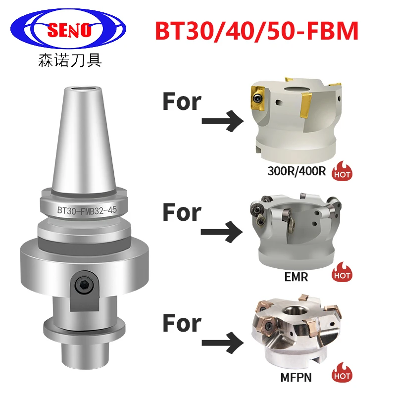 SENO 1PCS BT30 BT40 FMB16 FMB22 FMB27 FMB32 FMB40 Metric Flathead Milling Tool Holder BT FMB CNC Tool Holder Milling Tool Holder