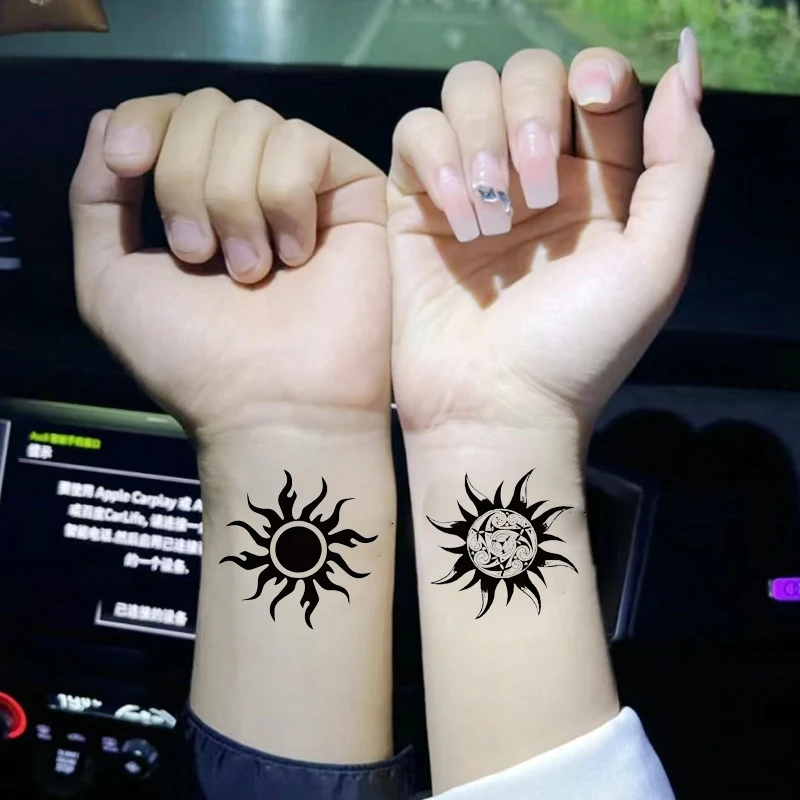 ملصق وشم مؤقت مقاوم للماء ، فن الجسم ، فراشة ، تنين ، تصميم ريش ، مزيف ، فراشة ، زهرة ، يد ، ورقة واحدة