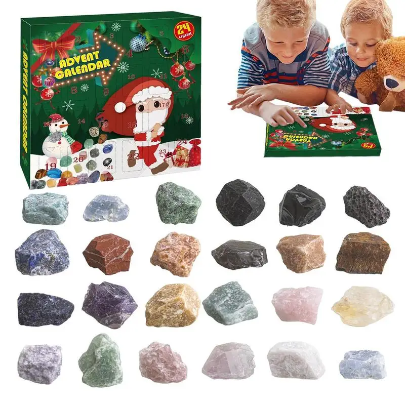 2024 Advent Calendar Gemstone Collection Count Down To Christmas 24 Days Christmas Countdown Calendars Gifts For Kids Girls Boys