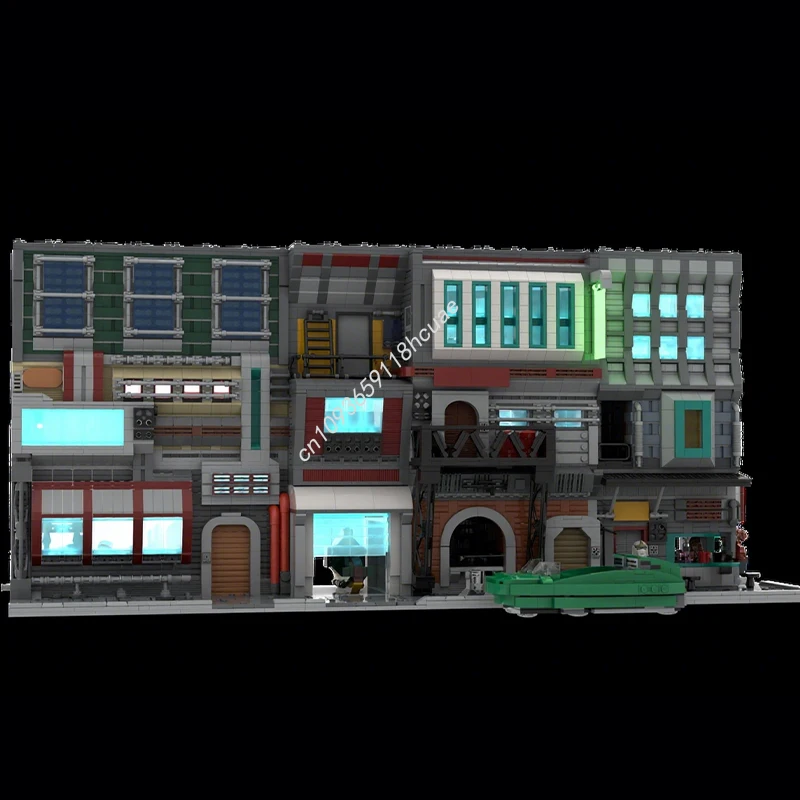 5405 pçs moc sw coruscant submundo modular rua pacote estrela batalha modelo blocos de construção brinquedos tijolo crianças presentes natal