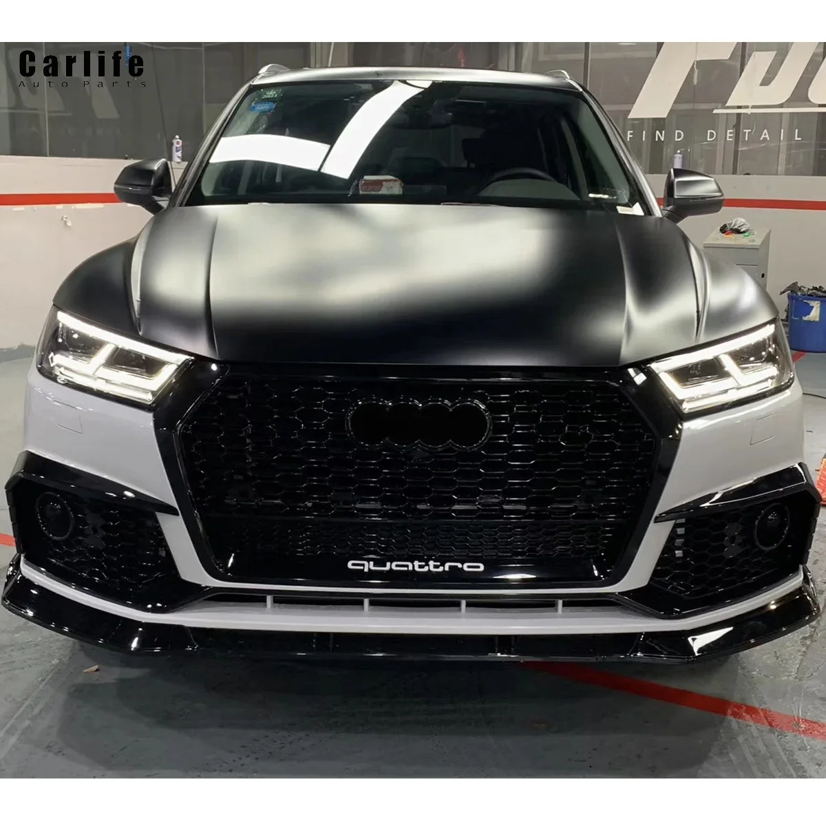 Hot product car bumpers for Audi Q5 2018 2019 2020 year changed to RSQ5 face model with bumpers grilles