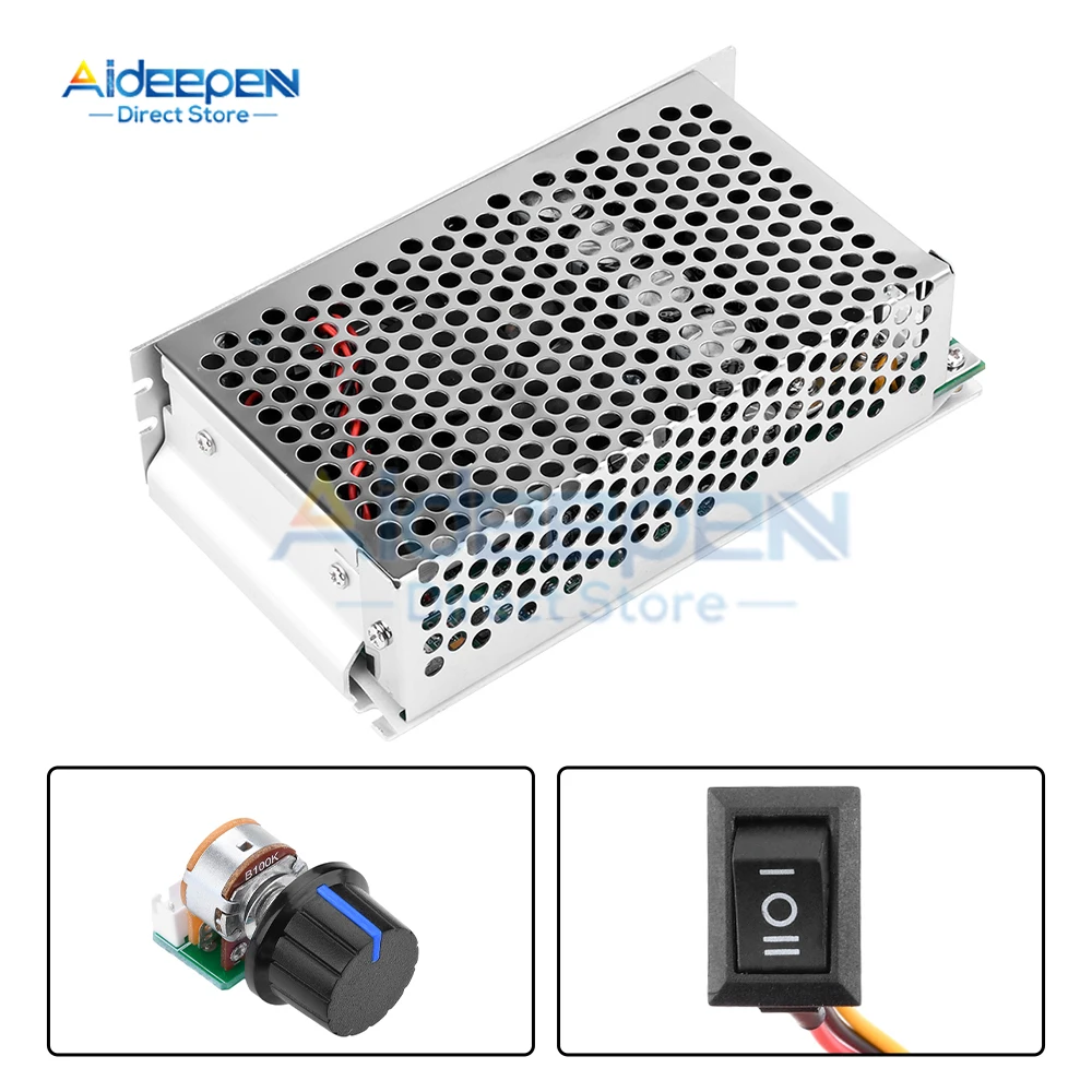 DC Motor Speed Controller 12V PWM Voltage Regulator 12V 24V 48V Dimming Dimmers Motor Speed Controller Input 100A 3000W Governor