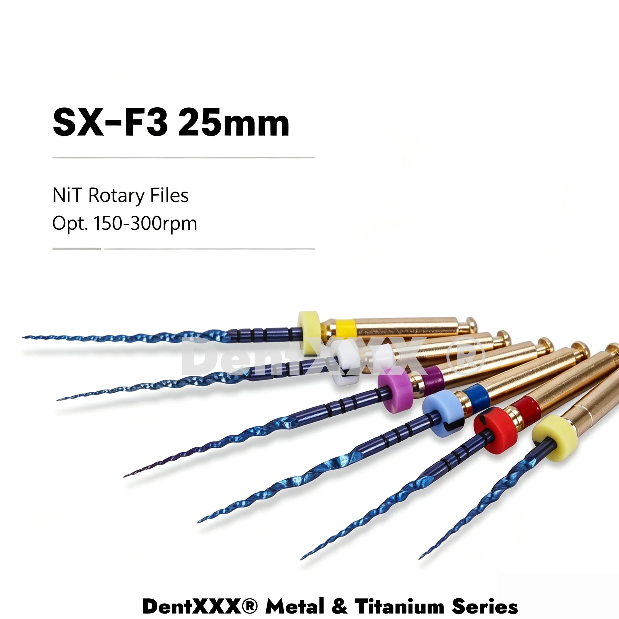 Buy 10 Get 2 free SX-F3 25MM Heat Activated Files Flexible Rotary Files