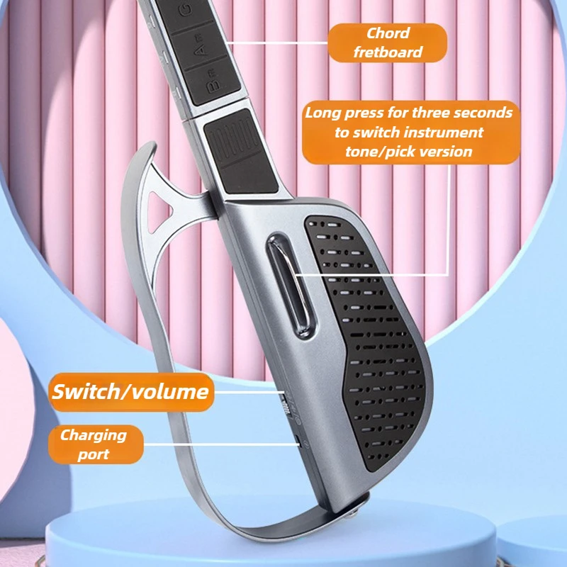 

Электрогитара без струн для начинающих, умная складная гитара, детская/ученическая электронная гитара, многофункциональная гитара