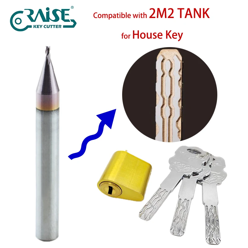 Special Cutter 0.9mm Cutter Compatible with 2M2 TANK Key Machine for Cut House Keys