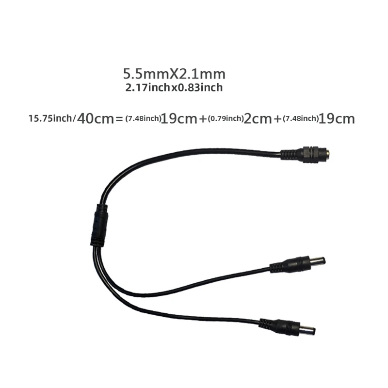 Đầu Nối Nữ Đến Nam DC5521 Dây 5.5 Mm X 2.1 Mm Cáp Chia Nguồn Cho Camera Quan Sát Xe Giám Sát Đèn LED