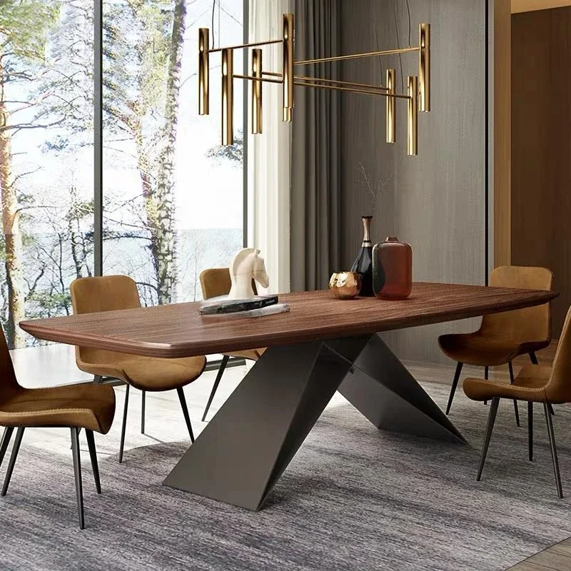 Nordic Dining Table Set Modern Rectangular Creative Size Apartment Solid Wood Dining Table 좌식테이블 Home Furniture