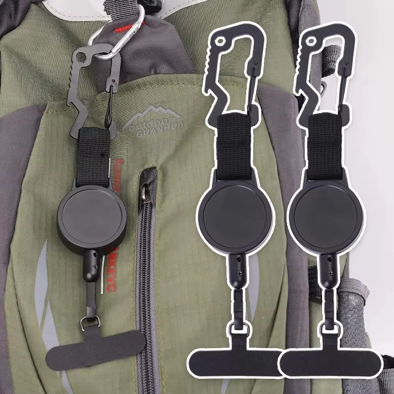 

Retractable Anti-Theft Phone Holder Smartphone Safety Lanyard Stra with Carabiner Anti-Drop Harness for Hiking Cycling Climbing