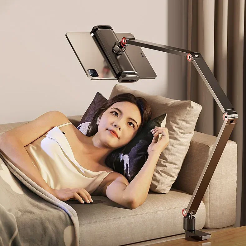 Phone Tablet Holder For Bed Desk Flexible Long Arm Clamp Tablet Stand For iPad Samsung Xiaomi Huawei Tablet  4-13 Inch