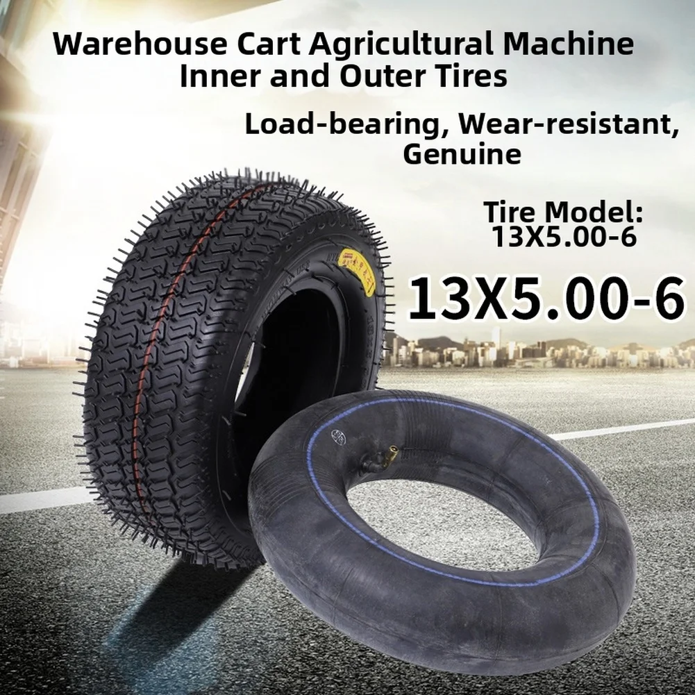 

1 Set 13x5.00-6 Inner Outer Tube ON-road/off-road Rubber Tire For Warehouse Cart Scooter Tyre Replacement Accessories
