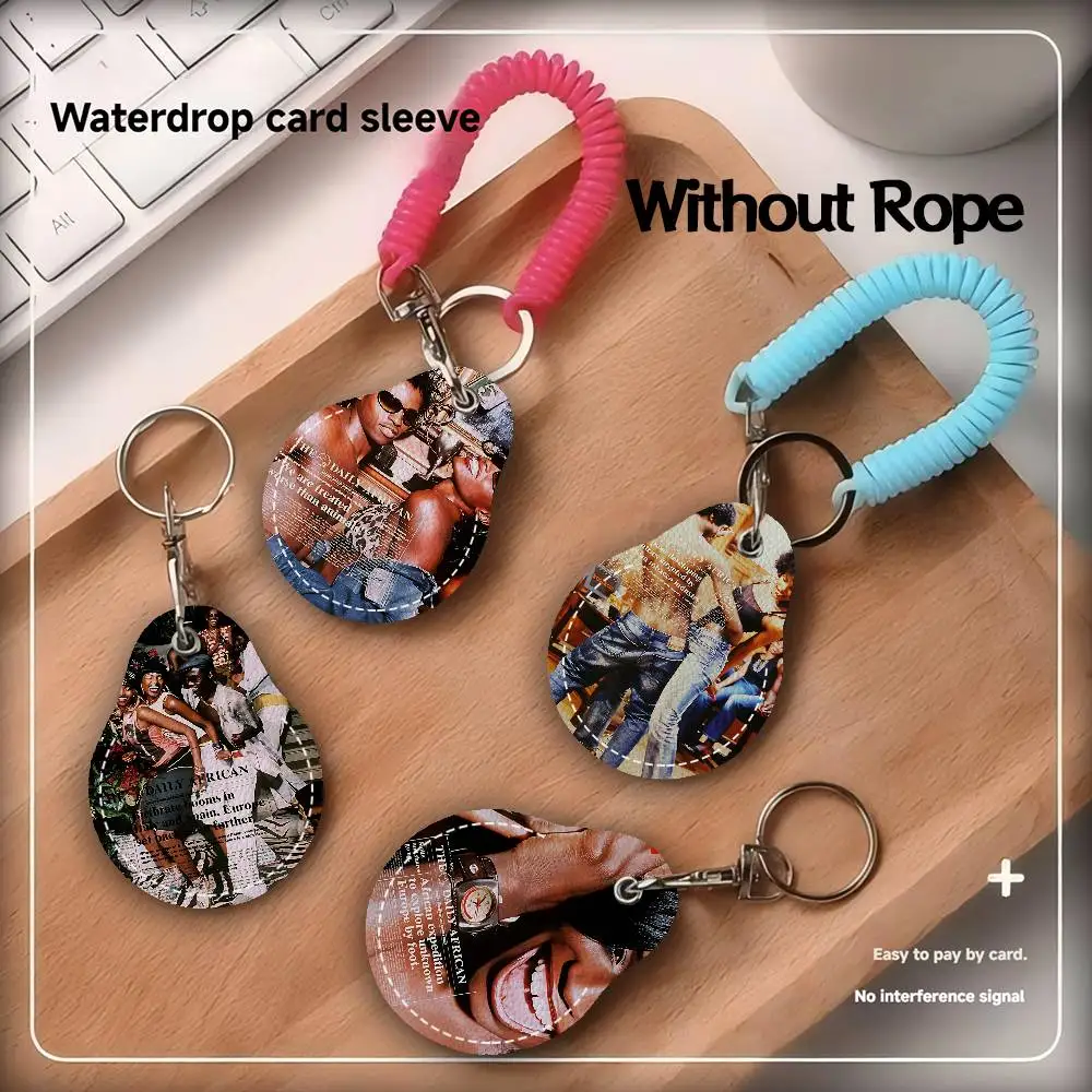 

Luxury Fashion Brand D-Diesel Cute Waterdrop Acc Control Card Holder Induction Bus Elevator Protective Cover Student PU Material