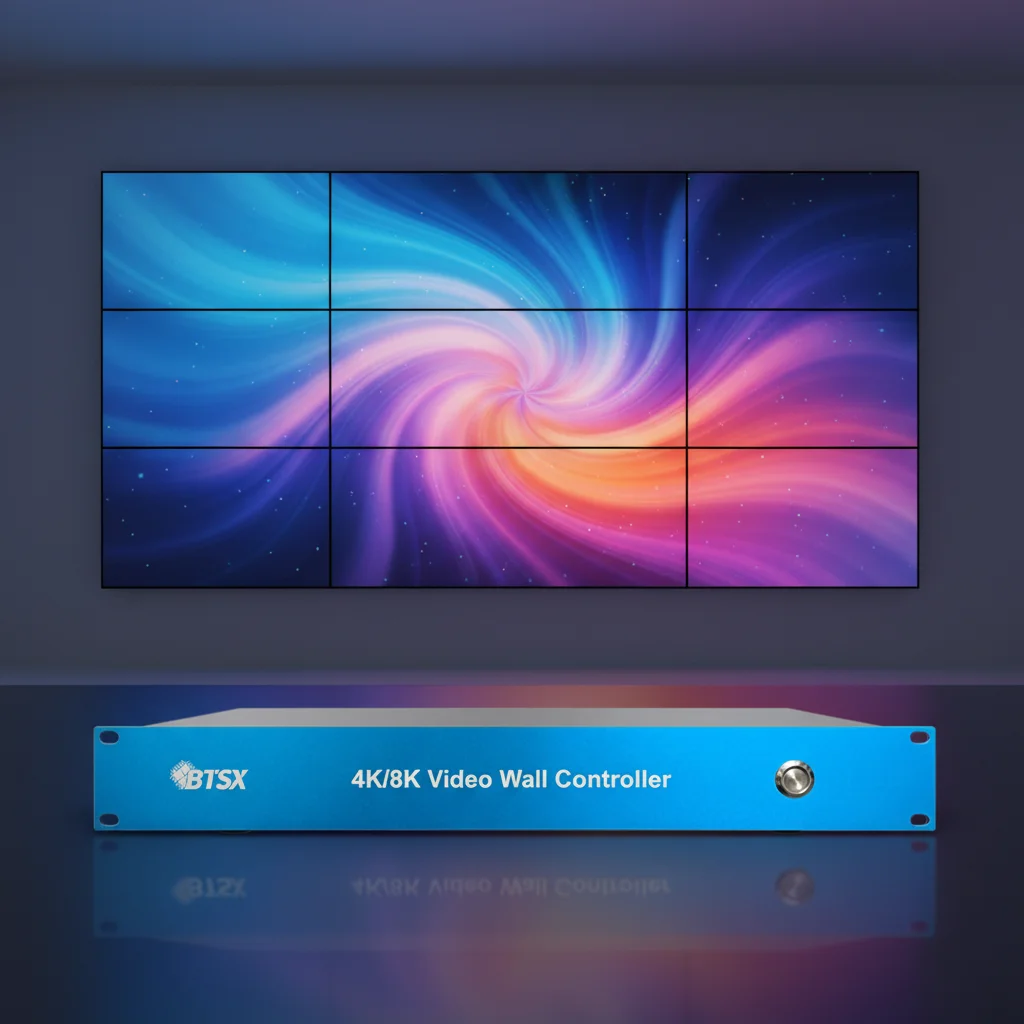4K60 Multi Channel Video Fusion Processor 10Bit Color HDCP2.2 Band 0-1200 Pixel for Museum Art Gallery Exhibition Hall Show