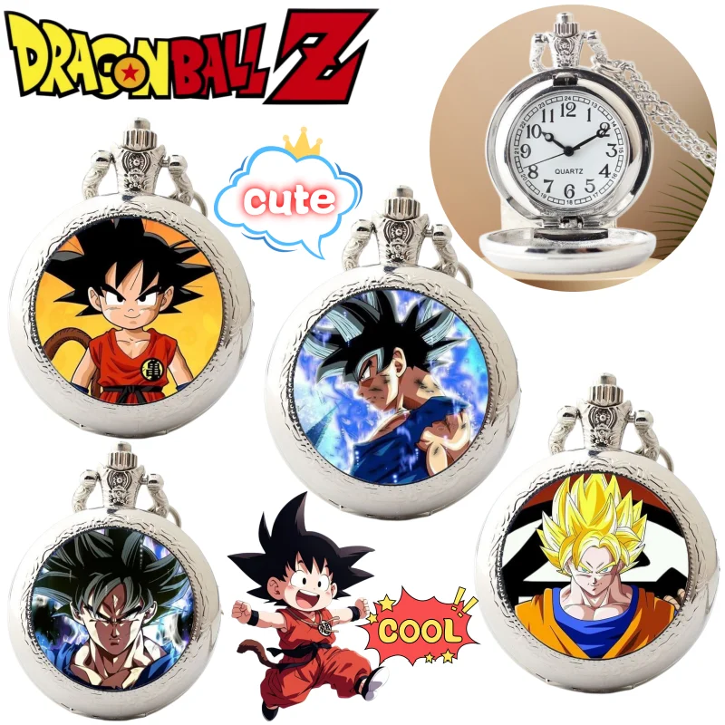 

Dragon Ball Son Goku Kakarot Pocket Watch Necklace Creative High-Quality Cartoon Print Unisex Simple Versatile Hanging Watch