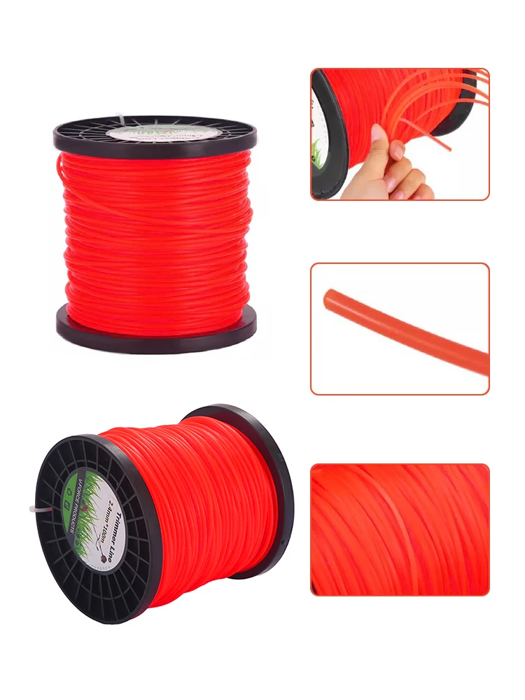 Imagem -06 - Mowing Nylon Grama Trimmer Corda Cortador de Escova Linha Strimmer Escovadora Redonda Cabo Linha Fio 50m 24 Milímetros