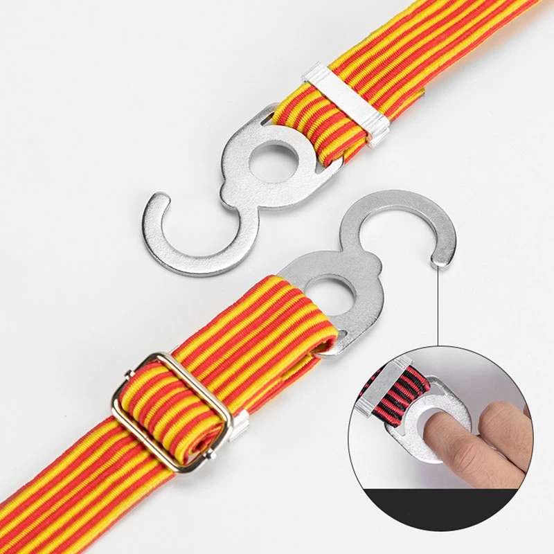 2 Pairs of Bicycle Trunk Binding Belt Pull Cargo Strap Cycling Elastic Rope Rubber Band Rope Luggage Rope,Red