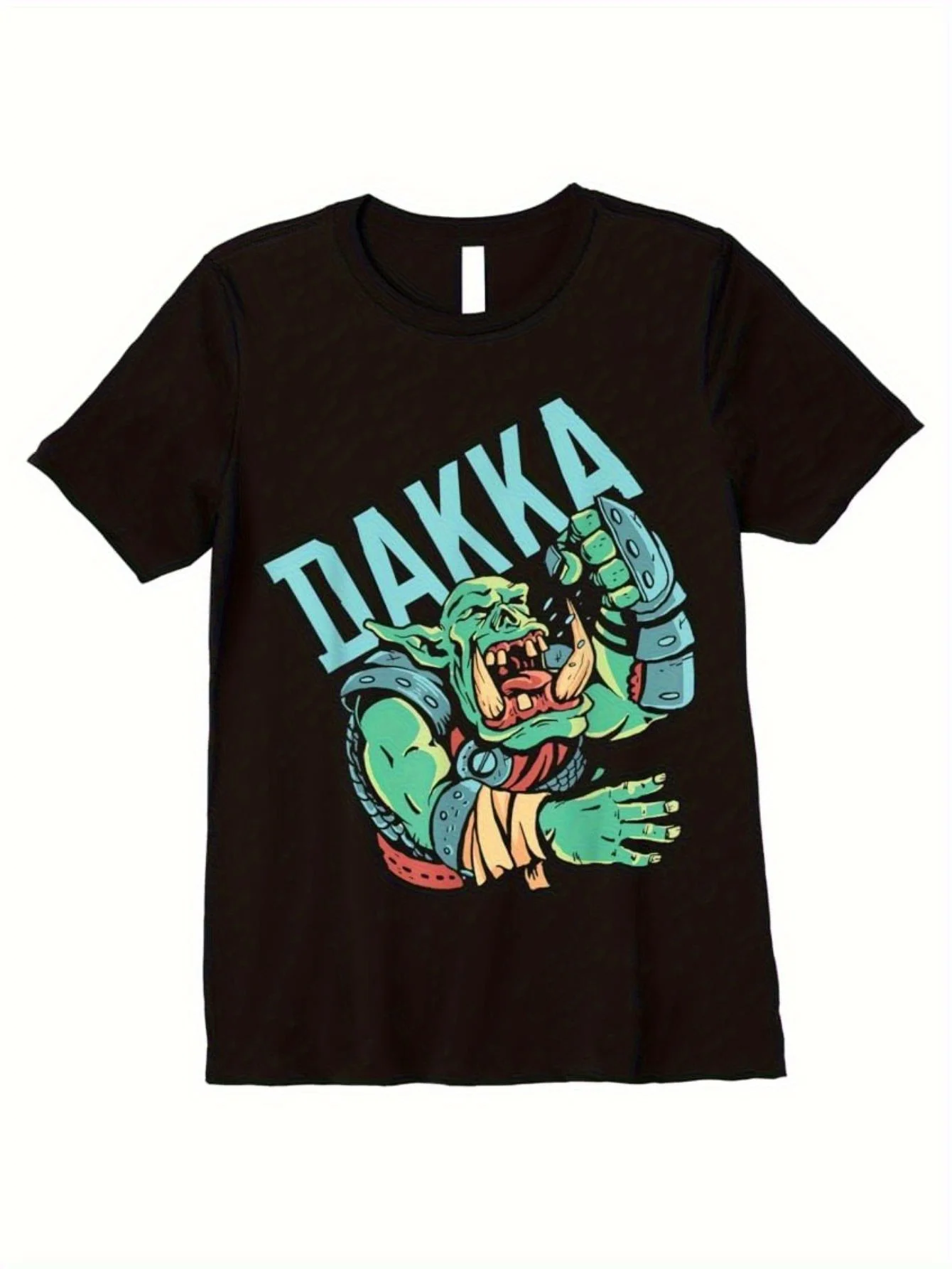 

Мужская хлопковая футболка Dakka Ork Graphic — футболка с круглым вырезом из 100% хлопка, 180 г/м2, с жирной DAKKA!