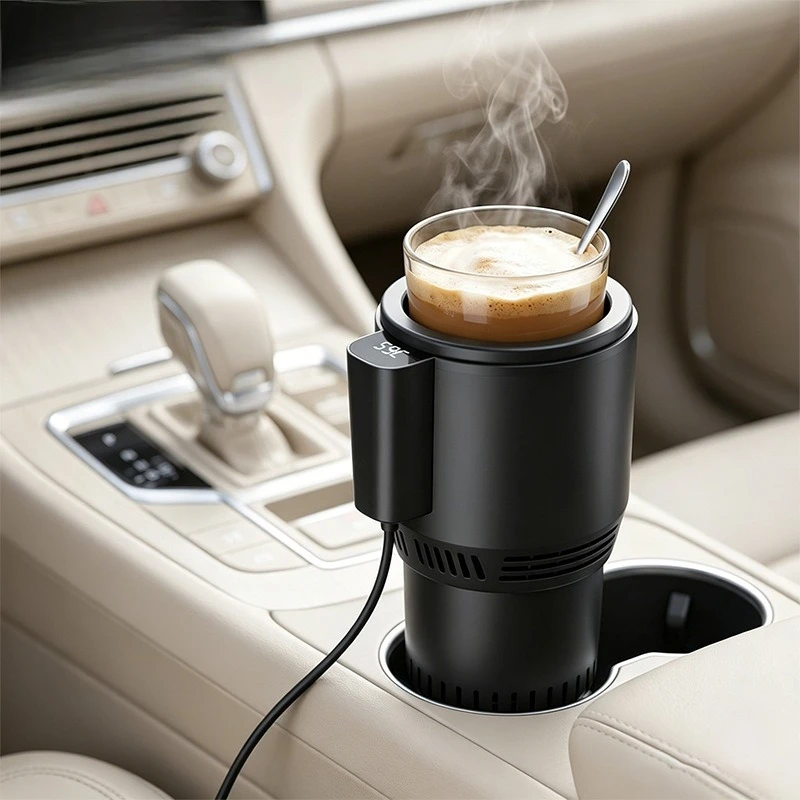 Car heating and cooling cup One-button fast cooling and heating Intelligent temperature Car heating cup Portable boiling cup