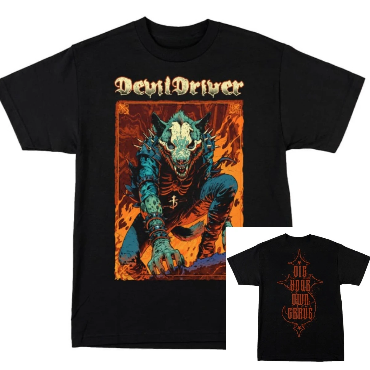 Devildriver Dig Your Own Grave Band T-Shirt Cotton Graphic Tee Men Women Summer Streetwear