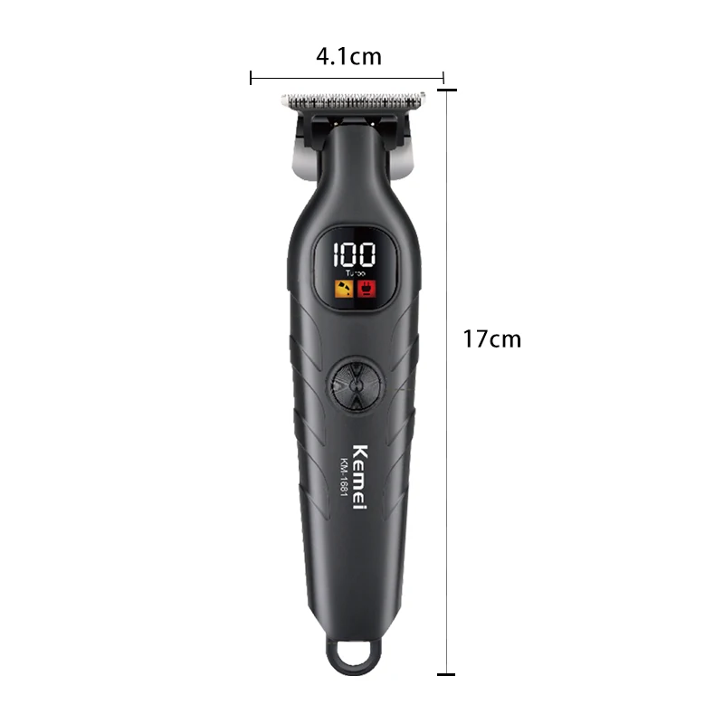Kemei 1681 آلة قص الشعر المهنية السعر المنخفض مشابك الشعر المنزلية الحلاق اللاسلكية قابل للتعديل مشط قابلة للشحن الشعر المتقلب
