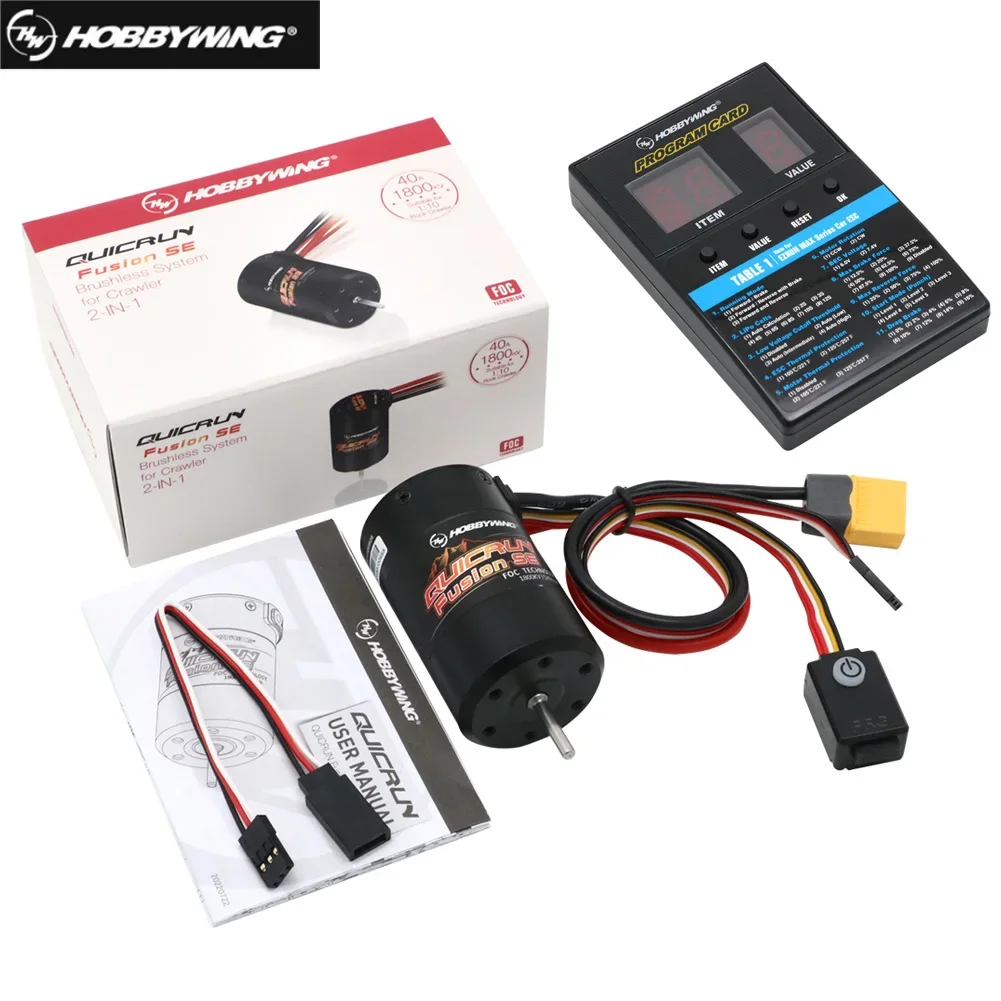 Hobbywing QuicRun Fusion SE 1200KV / 1800KV Sensorgesteuerter Brushless-Motor mit integriertem 40A ESC 2-in-1 wasserdicht für 1/10 Kletterauto.