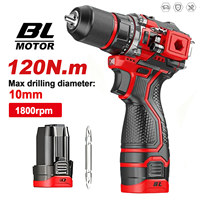 120NM Brushless Electric Impact Drill Impact Driver Electric Driver Cordless Screwdriver Power Tools For 16.8V Lithium Battery
