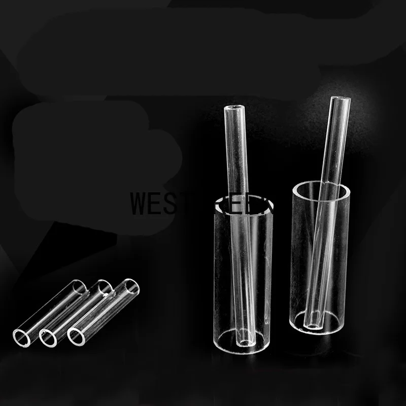 WESTCREEK 2pcs 300mm long acrylic tube hollow pipe transparent plexiglass duct PMMA control 10mm -21mm ID