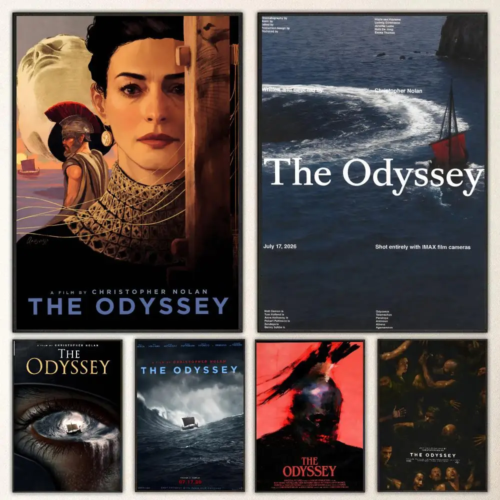 Movie The Odyssey Poster Self Adhesive Waterproof PP Poster Coffee Shop Bar Wall Sticker Home Room Decor Wall Art