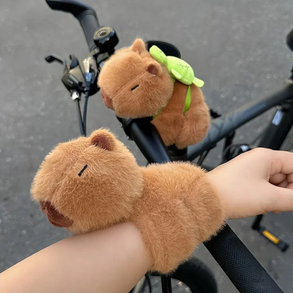 Bracelet Wrist Capybara Clap Circle Toys Slap Snap Wrap Wrist Lying Down Doll Capybara Plush Toy Hand Ring Pop Circles Kids Gift