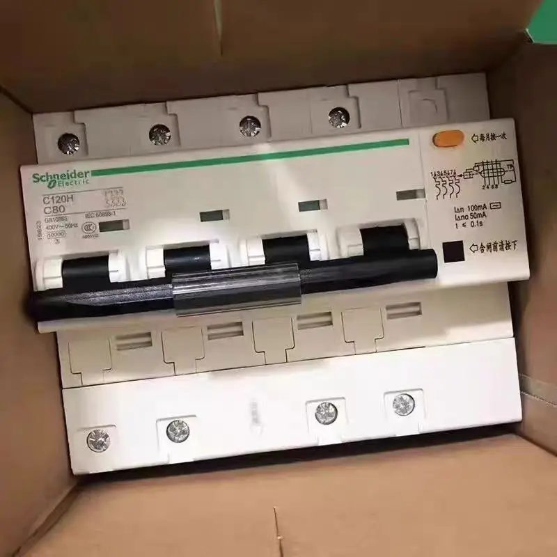 Schneider Electric C120H Leakage Circuit Breaker 63A 80A 100A 125A with Leakage Protection Air Open 2P Leakage Protection 4P125A