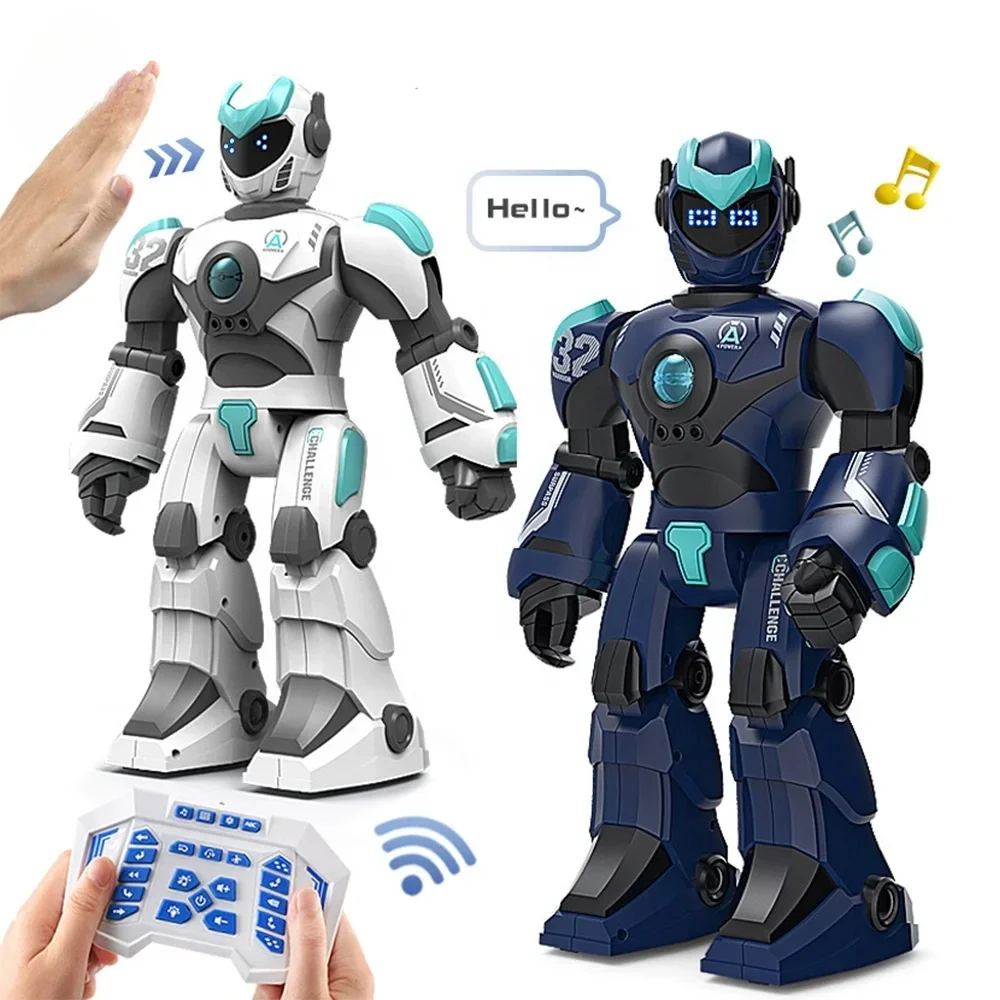 

gesture sensing remote control programmable intelligent voice control robot toy smart learn talking robot toy for kids